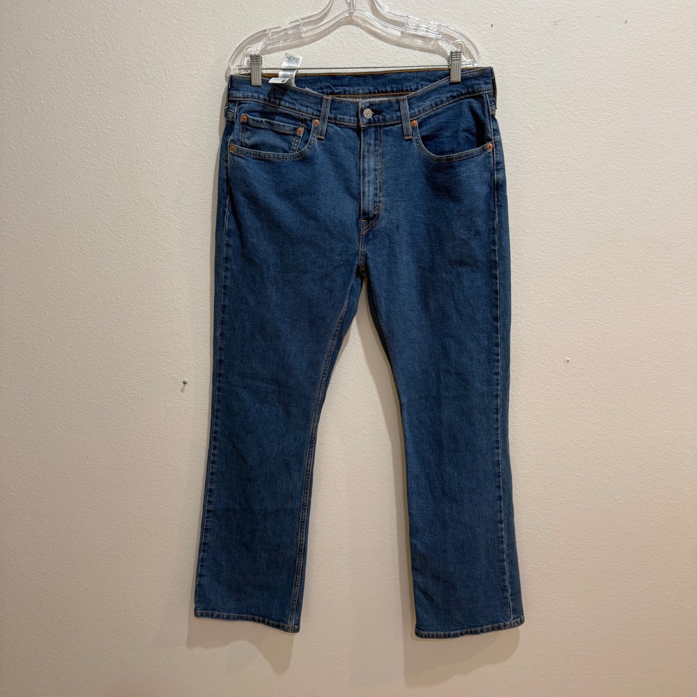 Levis 527 Slim Bootcut Jeans Mens 34x32 Blue Medium Wash Denim 05527-0892